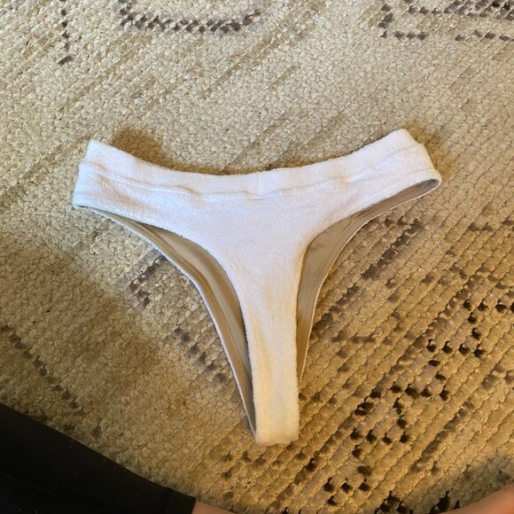 White Frankie’s Bikinis Terry Barb Top and Claire Bottom Swim Set Small - NWOT - Picture 5 of 7